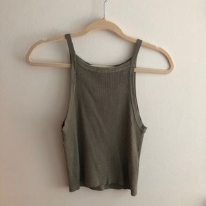 Fitted Tank in Olive Green
